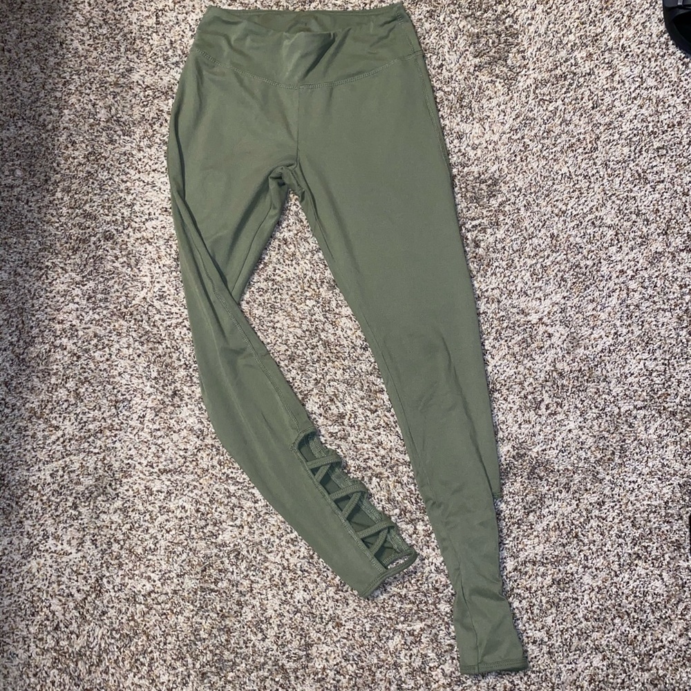 Army green leggings